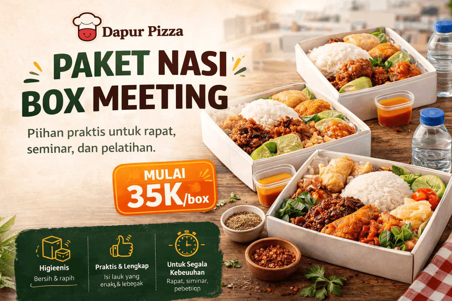 Paket nasi box meeting DapurPizza