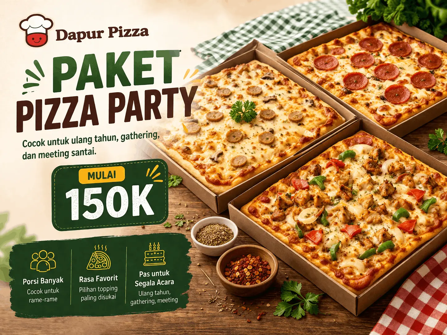 Paket Pizza Party DapurPizza